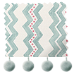 Zig Zag Pom-Pom Aqua & Blush swatch image