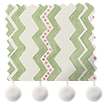 Zig Zag Pom-Pom Green & Blush swatch image