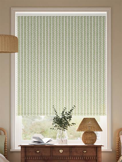 Zig Zag Green & Blush Roller Blind thumbnail image