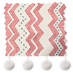 Zig Zag Pom-Pom Spice & Teal Roman Blind sample image