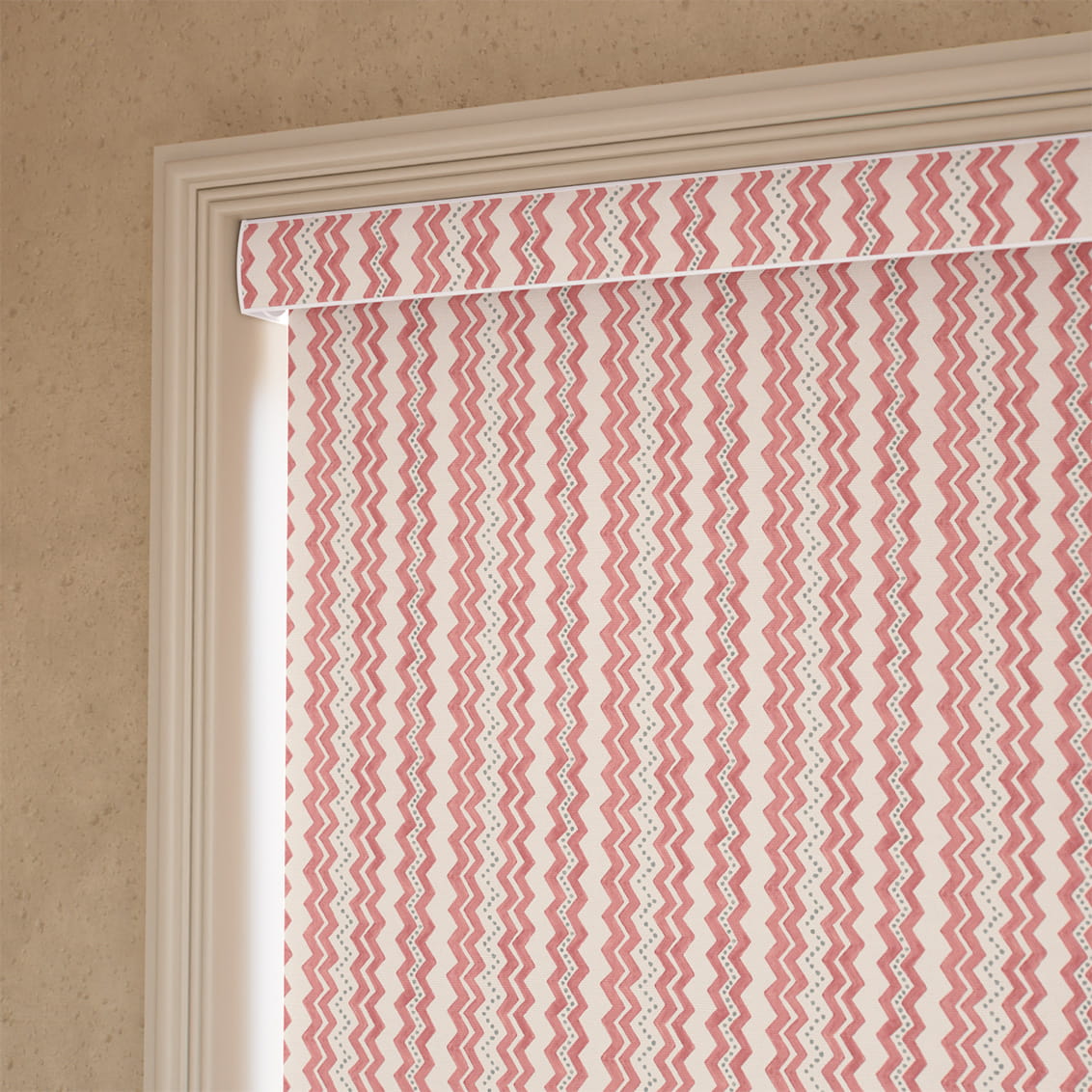 Zig Zag Spice & Teal Roller Blind