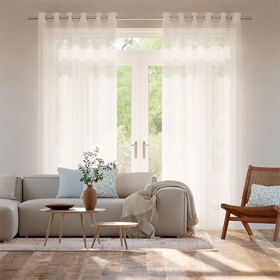 Zurich Voile Soft White Curtains