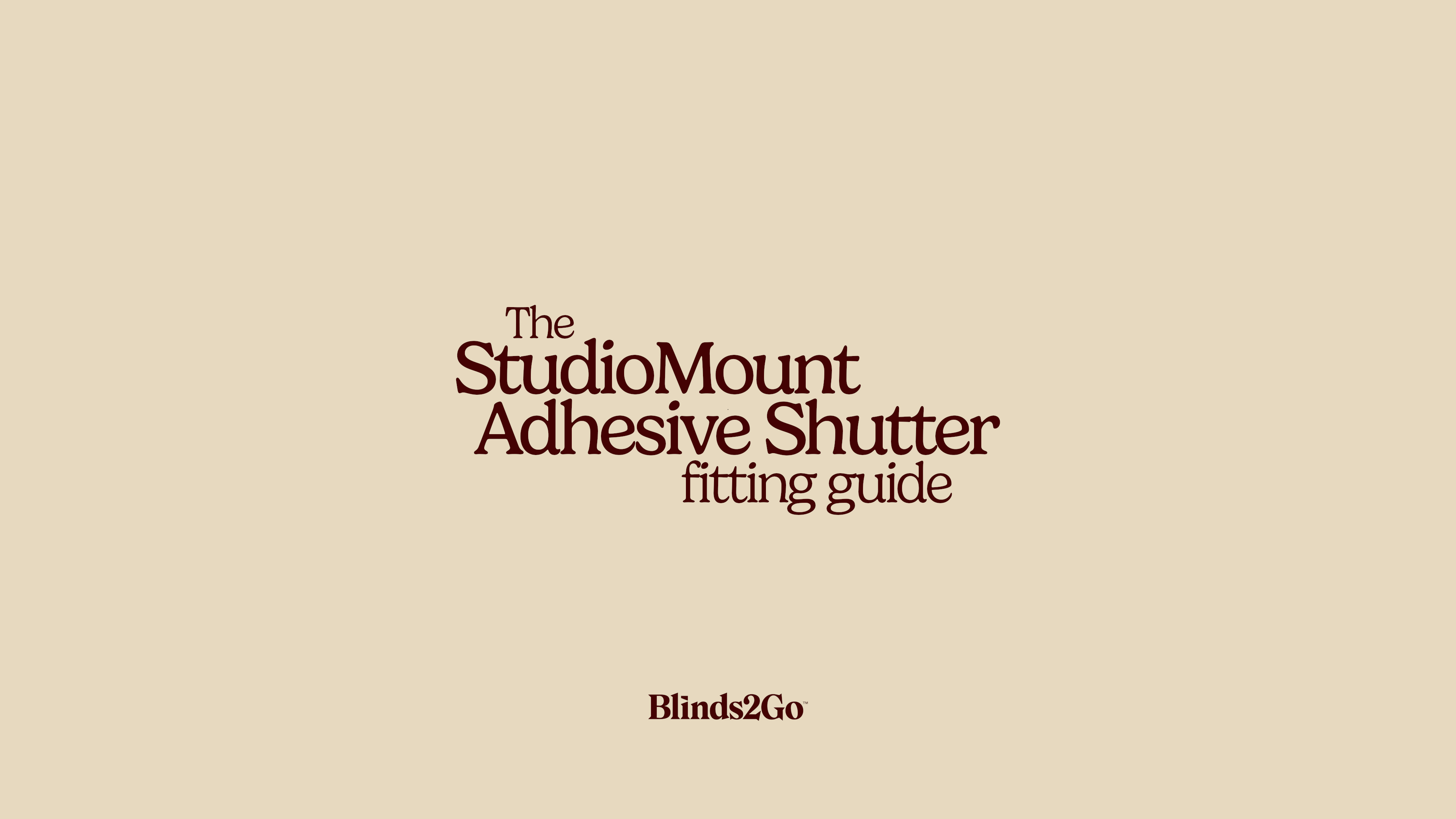 Installing a StudioMount Adhesive Shutter