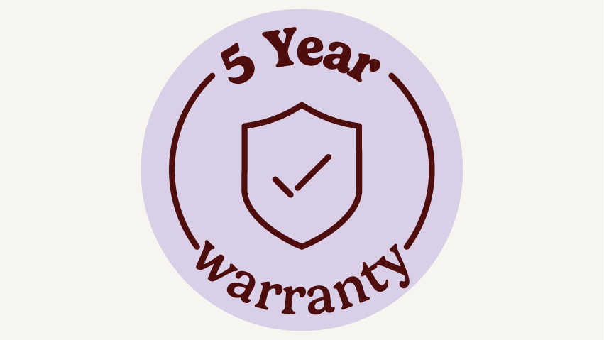 5 Year warranty on all products