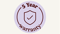 5 Year warranty on all products
